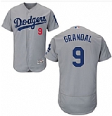 Los Angeles Dodgers #9 Yasmani Grandal Gray 2016 Flexbase Collection Stitched Baseball Jersey DingZhi,baseball caps,new era cap wholesale,wholesale hats